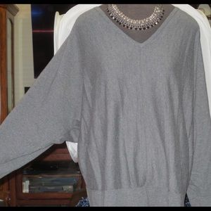 ☃️Lane Bryant V neck Charcoal Grey Sweater❄️